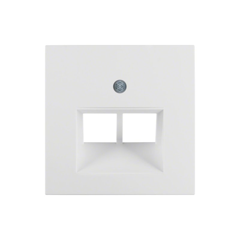 Płytka czołowa do gniazda przyłączeniowego UAE podwójnego, biała