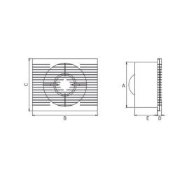 Dospel Wentylator ścienny biały fi100 15W STYL II 100 S z łożyskami kulkowymi 007‑1128