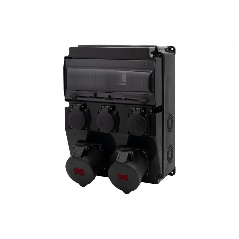 Rozdzielnica CAJA 12M SCENIC - gniazda proste 16A 5p, 32A 5p, 3x230V