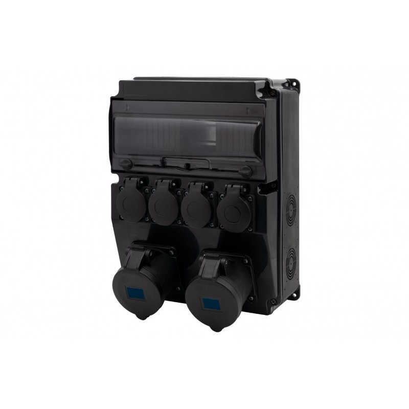 Rozdzielnica CAJA 12M SCENIC - gniazda proste 16A 3p, 32A 3p, 4x230V