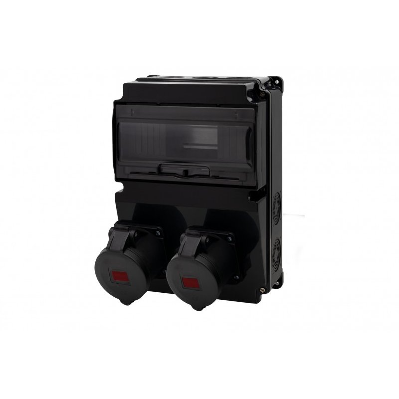 Rozdzielnica LAGO 10M SCENIC - gniazda proste 16A 5p, 32A 5p