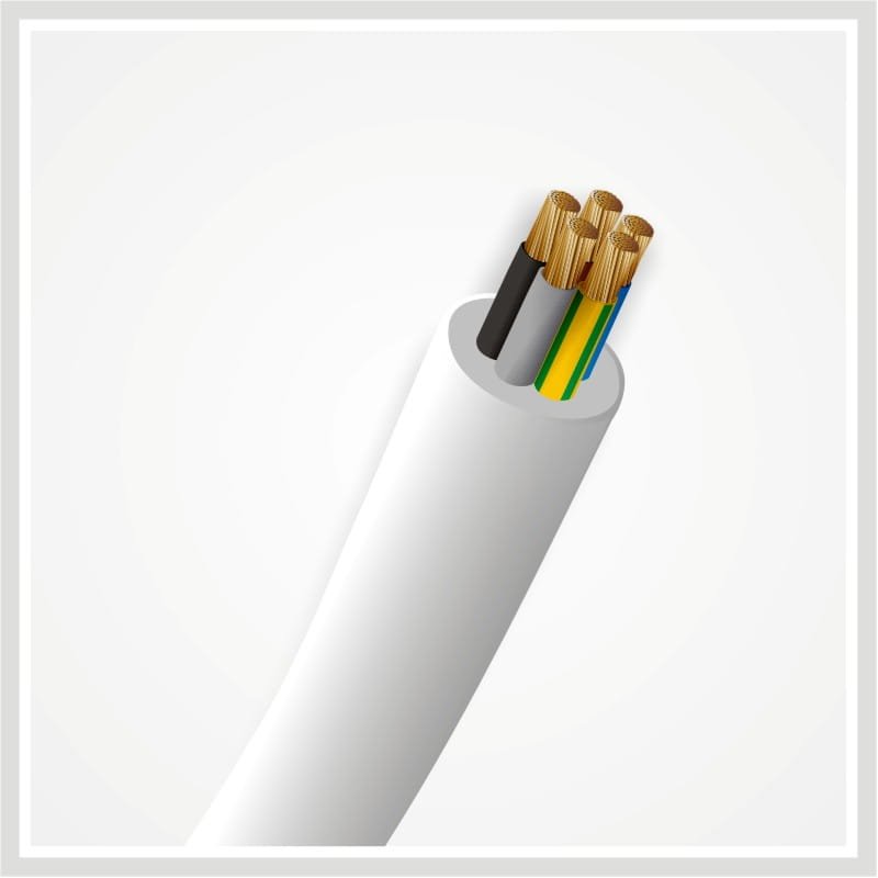 Przewód warsztatowy OWY 300/500V 5 x 4 mm² H05VV-F-5G4 OWY