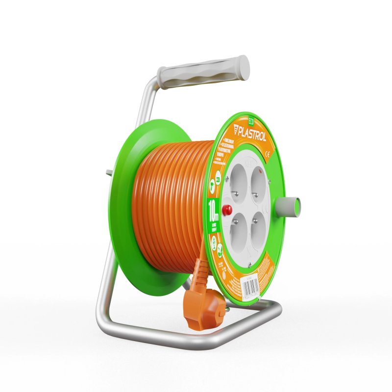 Przedłużacz bębnowy ECO LINE, 4x2p+Z - 10m