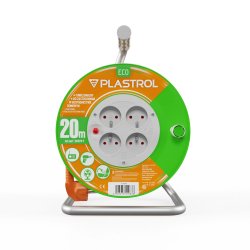 Przedłużacz bębnowy ECO LINE, 4x2p+Z - 20m