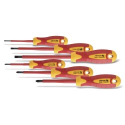 Zestaw 6 wkrętaków izolowanych 1000V, stal S2