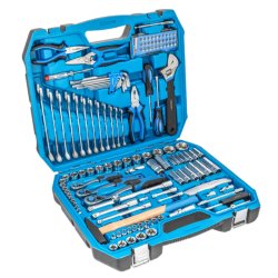 Zestaw narzędzi 131 nasadek, końcówek i akcesoriów 1/2', 3/8', 1/4'