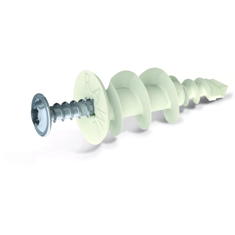 Nylonowy łącznik samowiercący do płyt GK 16x36mm z wkrętem 3,9x32mm - opakowanie kartonowe - 100 szt.