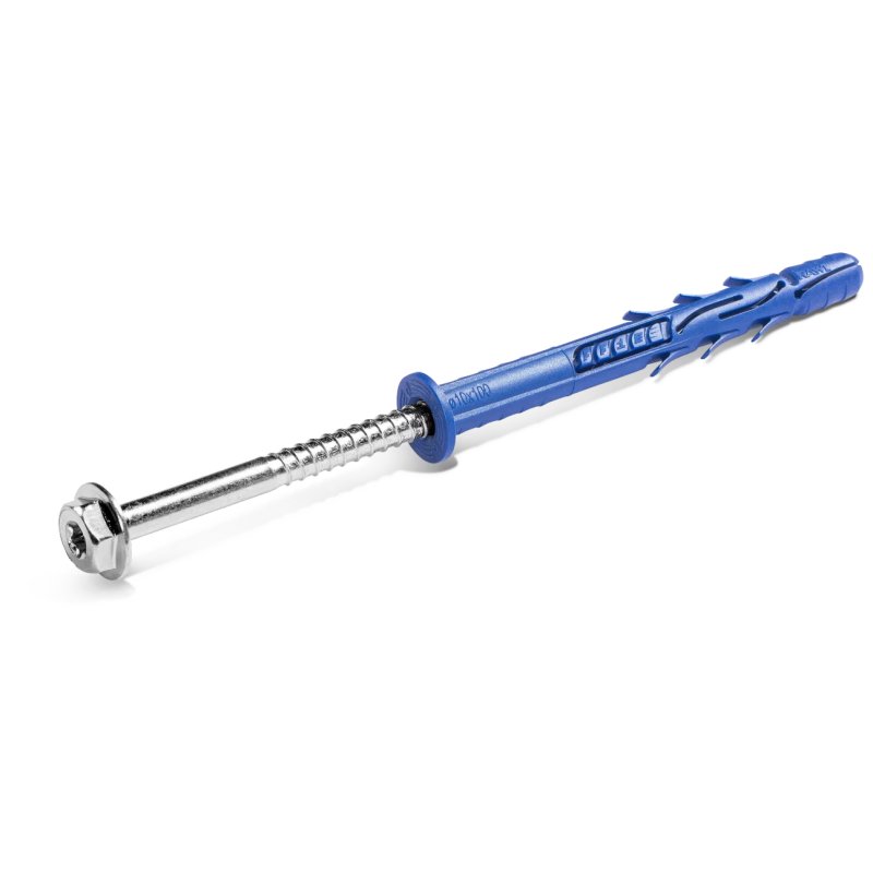 Kołek ramowy z kołnierzem z ocynkowanym wkrętem z łbem heksagonalnym R-FF1 10x300  mm - opakowanie kartonowe - 10 szt.