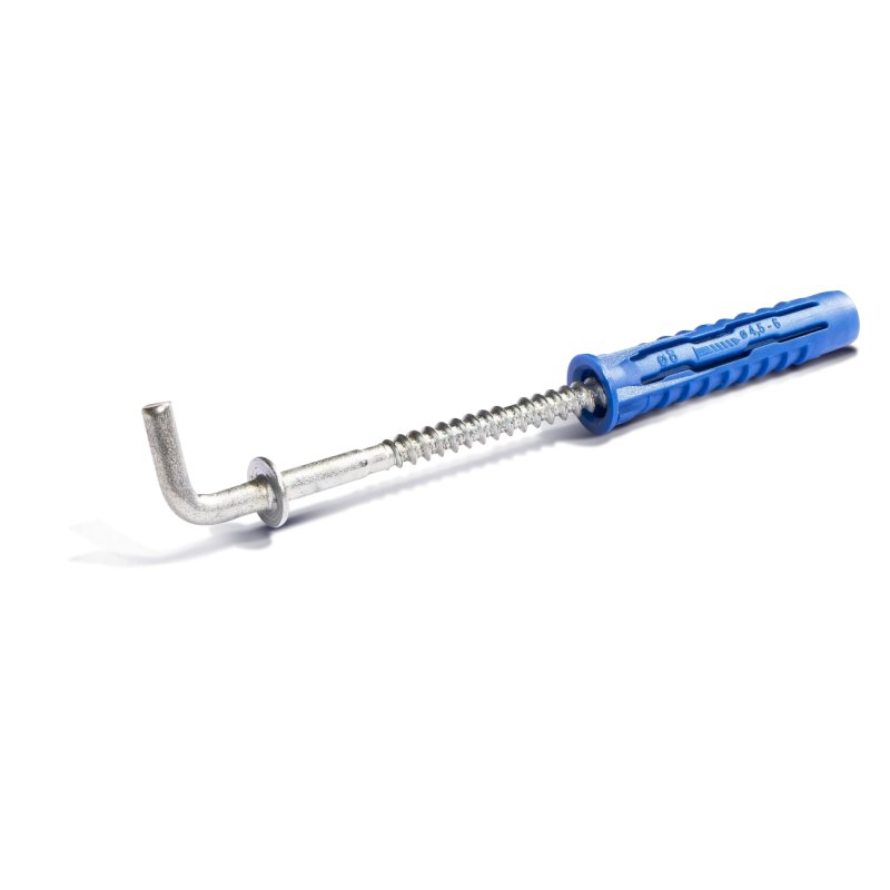 4ALL Kołek uniwersalny 8x40 mm z hakiem kątowym - worek foliowy - 8 szt.