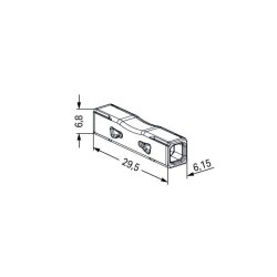 Przelotowa złączka instalacyjna 2x0,75-4mm² 2773-2401 WAGO