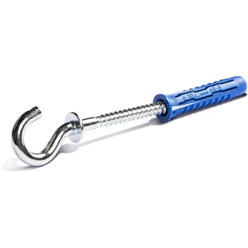 4ALL Kołek uniwersalny 6x30 mm z hakiem sufitowym - worek foliowy - 10 szt.