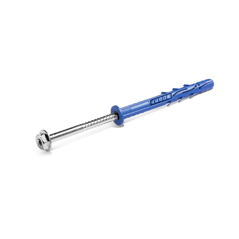 R-FF1 Kołek ramowy z kołnierzem z ocynkowanym 10x140 mm - worek foliowy - 4 szt.