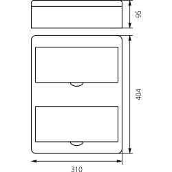 Rozdzielnica natynkowa RN-24 Fala (N+PE) IP40