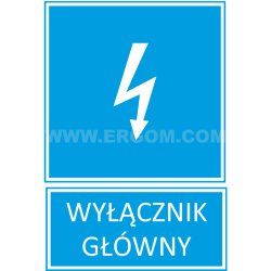 Tabliczka informacyjna - Wyłącznik główny, TZI 105X148P