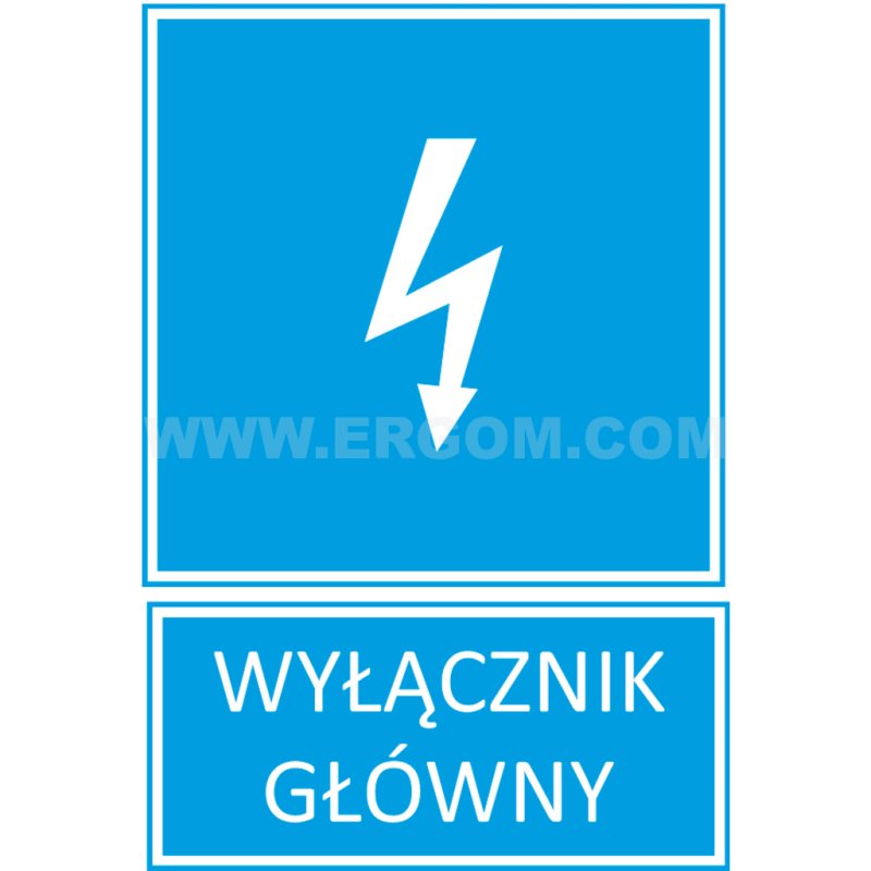 Tabliczka informacyjna - Wyłącznik główny, TZI 105X148P