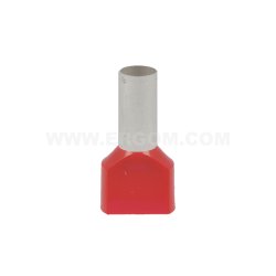 Końcówki kablowe tulejkowe izolowane - HI 2X10/14 DIN (100 SZT.)