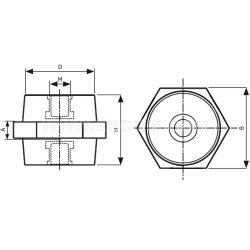 Izolator wsporczy nN - IWN2-35M10/32