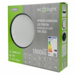 LED Torton 20W 4000K 1800lm IP65 OKRĄG CZARNY EC79892 ECOLIGHT