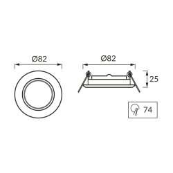 Sufitowa oprawa punktowa MENEKSE HL752 MATCHR