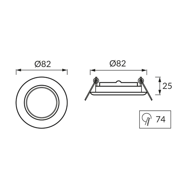 Sufitowa oprawa punktowa MENEKSE HL752 MATCHR