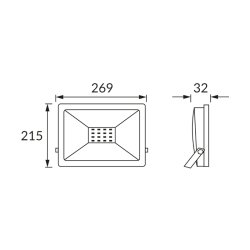 Naświeltacz KROMA LED 100W GREY NW