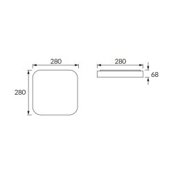 Plafon ADIS LED D SLIM 20W NW