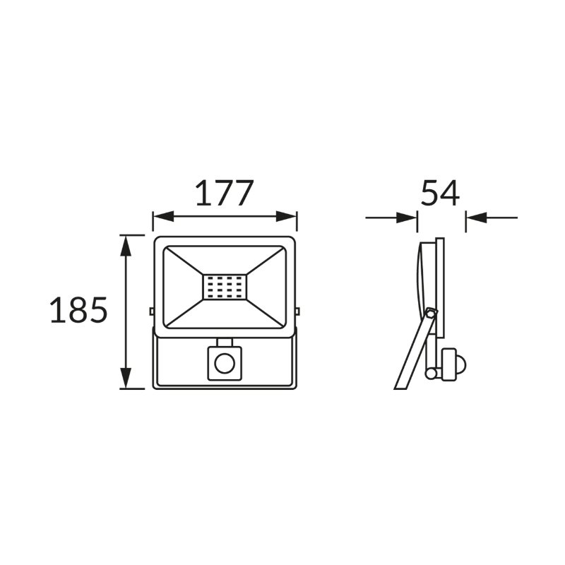 Naświetlacz czujnikiem ruchu KROMA LED S 30W GREY NW