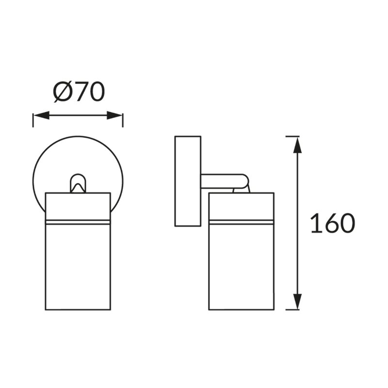 Oświetlenie łazienkowe TENOR GU10 1C BLACK