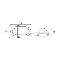 Plafoniera hermetyczna LED TRYTON LED L 11W BLACK NW