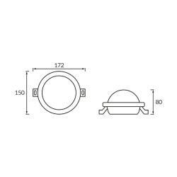 Plafoniera hermetyczna LED TRYTON LED C 11W BLACK NW