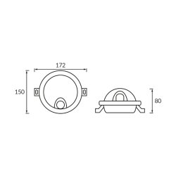 Plafoniera z czujnikiem ruchu TRYTON LED SC 11W BLACK NW