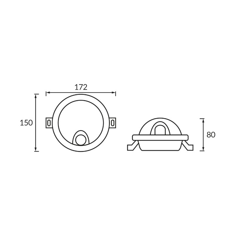 Plafoniera z czujnikiem ruchu TRYTON LED SC 11W BLACK NW