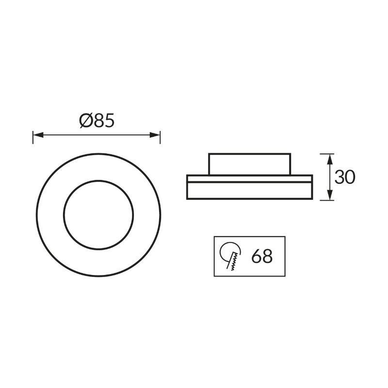 Sufitowa oprawa punktowa DUKAT C BLACK