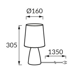 Lampka stołowa MALMA E14 WHITE