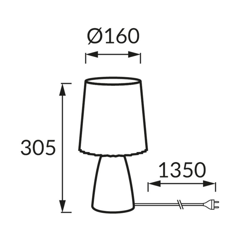 Lampka stołowa MALMA E14 WHITE