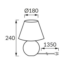 Lampka stołowa GALA E14 BLACK