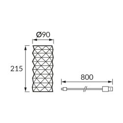 Lampka stołowa SMD LED HOLI LED CRYSTAL WW CW