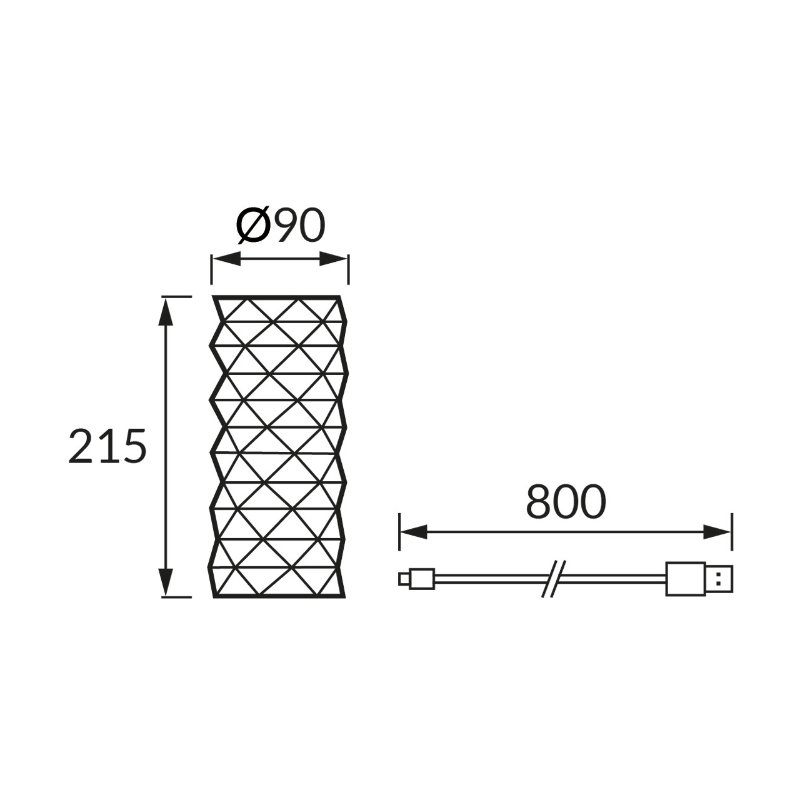 Lampka stołowa SMD LED HOLI LED CRYSTAL WW CW