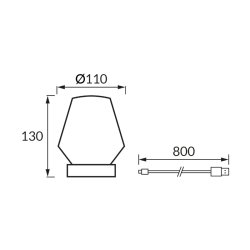 Lampka stołowa SMD LED ABI LED CRYSTAL WW CW