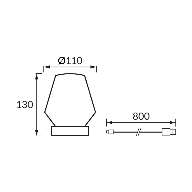 Lampka stołowa SMD LED ABI LED CRYSTAL WW CW