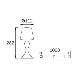 Lampka stołowa SMD BARON LED BLACK CCT