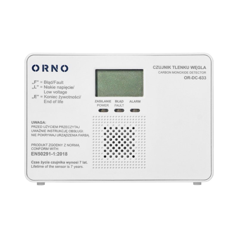 Bateryjny czujnik tlenku węgla (czadu) 9V