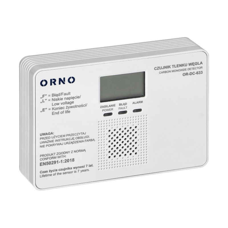 Bateryjny czujnik tlenku węgla (czadu) 9V