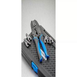 Zestaw szczypiec do zaciskania końcówek z wymiennymi szczękami, 6 sztuk