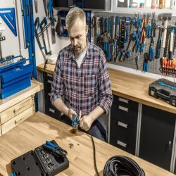 Zestaw szczypiec do zaciskania końcówek z wymiennymi szczękami, 6 sztuk