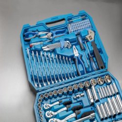 Zestaw narzędzi 131 nasadek, końcówek i akcesoriów 1/2', 3/8', 1/4'