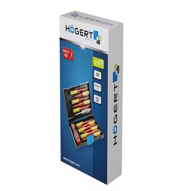 Zestaw 13 wkrętaków izolowanych 1000V, stal S2