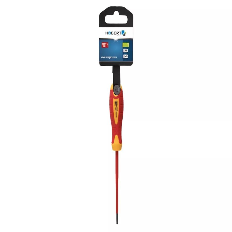 Wkrętak płaski, izolowany 2.5 x 75 mm, 1000V, stal S2