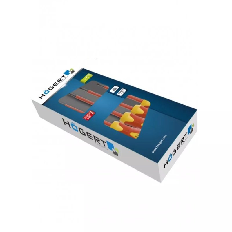 Zestaw wkrętaków izolowanych 5 sztuk 1000V, stal S2