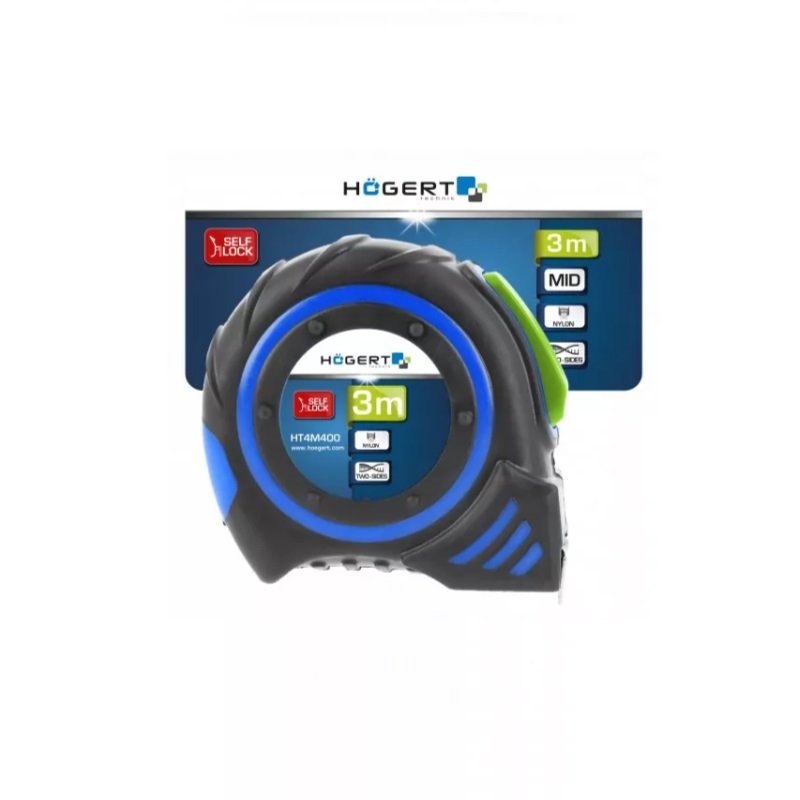 Miara ręczna zwijana 3m 16mm auto stop nylon z magnesem